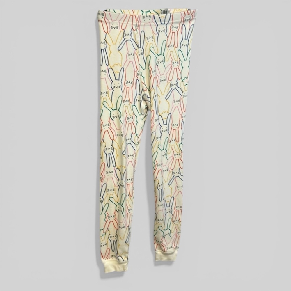 Hanna Andersson colorful bunny novelty print lounge pants unisex kid size 8